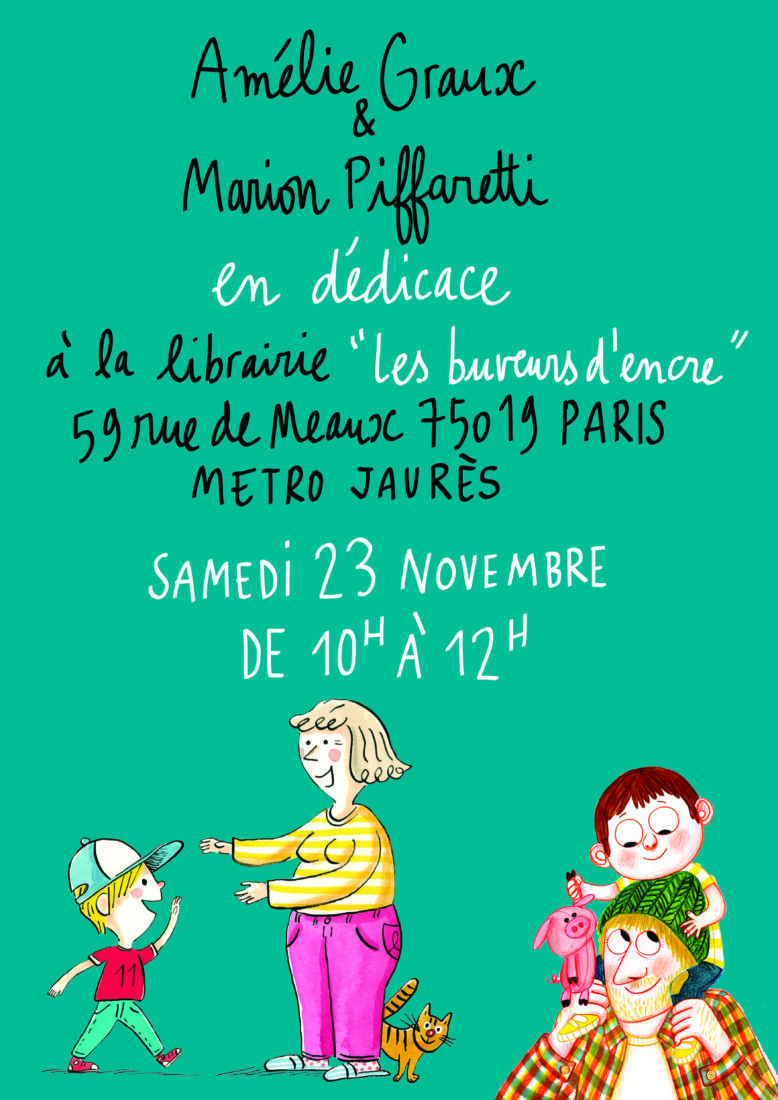 Lire la suite à propos de l’article SAMEDI 23/11 DOUBLE DEDICACE JEUNESSE AVEC AMELIE GRAUX & MARION PIFFARETTI