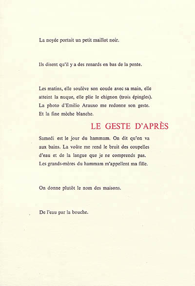 geste d'après